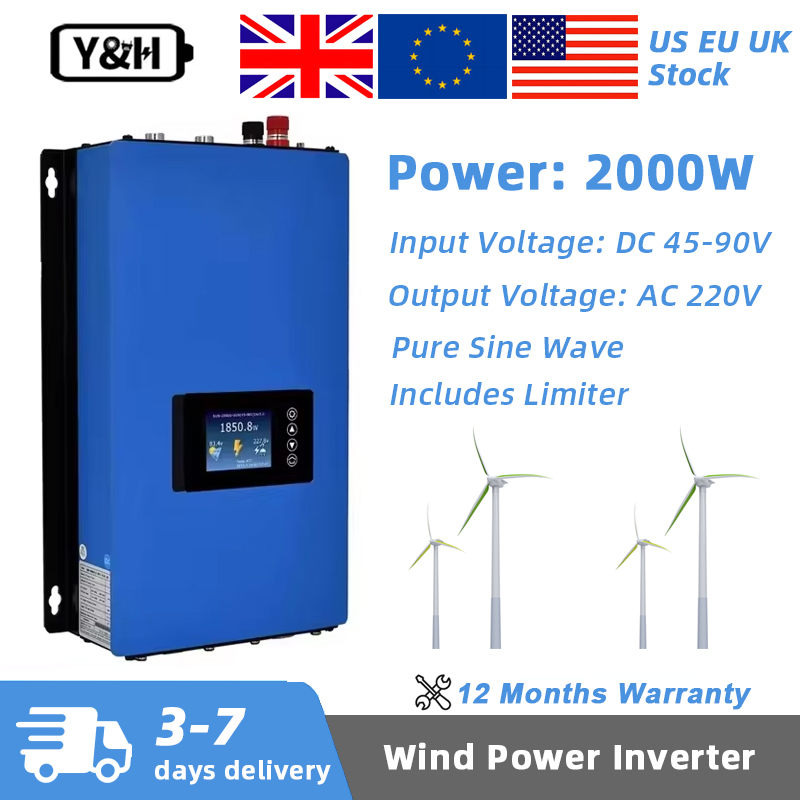 Grid Tie Inverter Limiter 2000W - Y&H 2000W MPPT Netzgekoppelter Windkraft-Wechselrichter mit