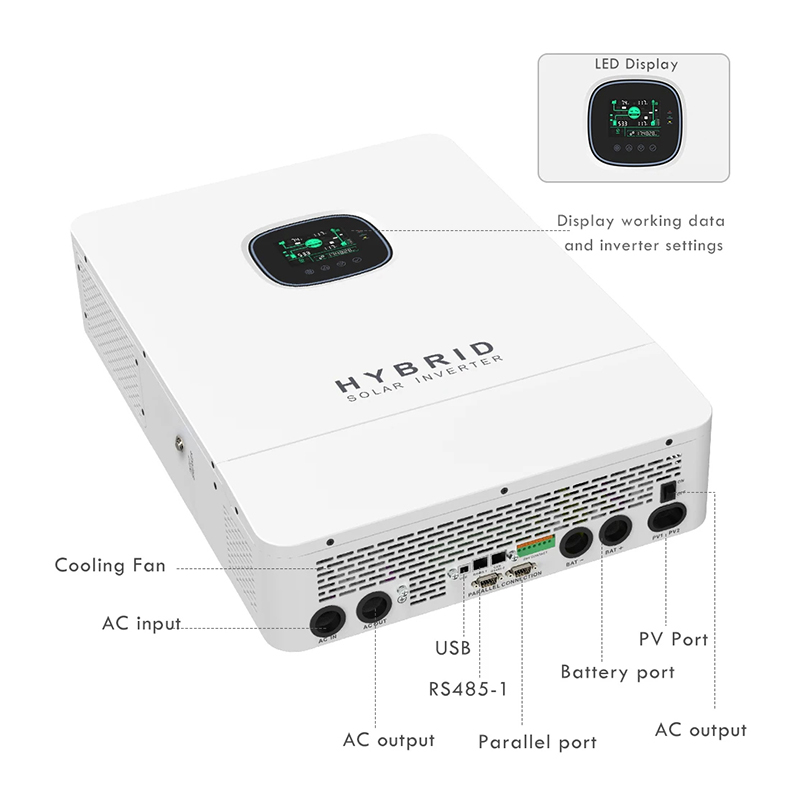 Split Phase Inverter 10Kw 110V 220V - 110V 220V Hybrid Off-Grid Solar-Wechselrichter 48V