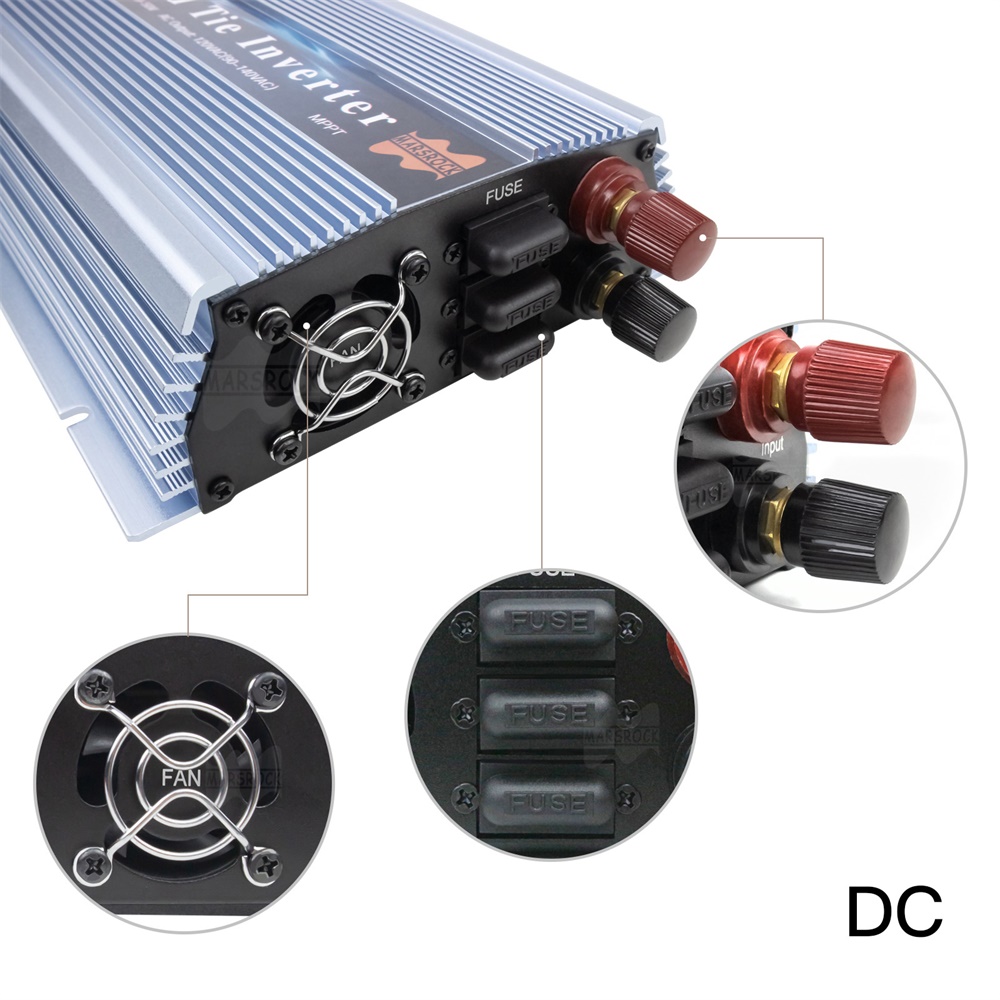 Micro Inverter 1400W Solar Grid Tie - 1000-1400W Netzgekoppelter Mikro-Solarwechselrichter 20-50VDC zu 90-140VAC