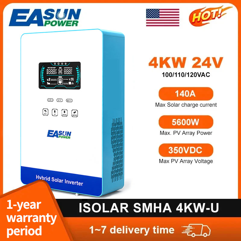 Grid Tie Inverter Limiter 2000W - EASUN POWER 4000W Hybrid-Wechselrichter 110V Inversores