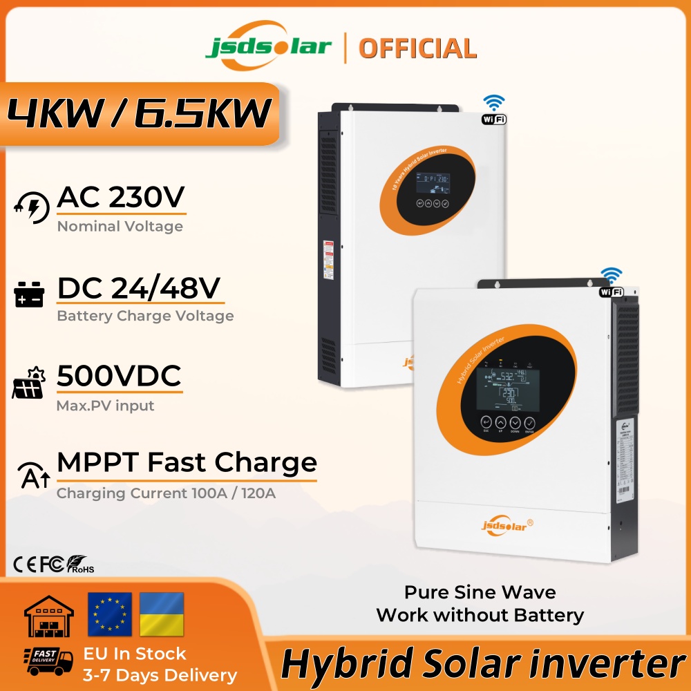 JSDSolar 4KW 6.5KW Hybrid-Sola – Hybrid Solar Inverter 5.5Kw Mppt 48V Bewertung und Preis