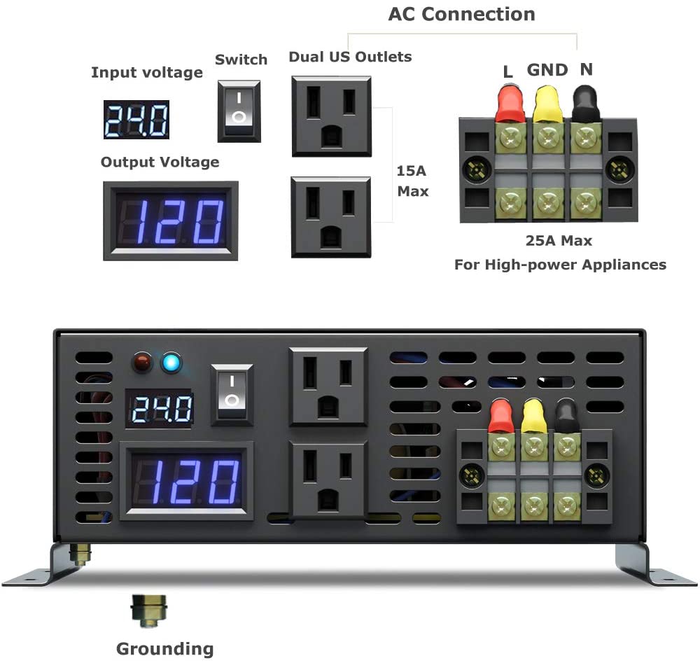 Reiner Sinus-Wechselrichter, 3 – Inverter Pure Sine Wave 60Hz 120V 3000W Bewertung und Preis